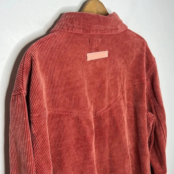 POL Corduroy Shacket Button Down Distressed Hem Fall Transitional Layering - Picture 6 of 13